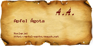 Apfel Ágota névjegykártya