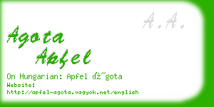 agota apfel business card